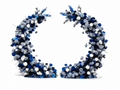 Floral Arch - Blue, White, Black & Gray