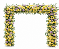 Floral Arch - Pastel Pink , Green & Yellow